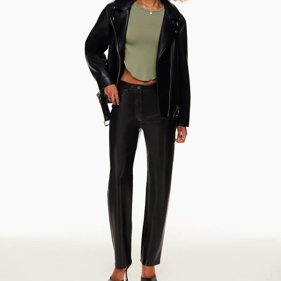 Aritzia Melina Pant - Sz 4 Black Regular Length - Picture 4 of 10